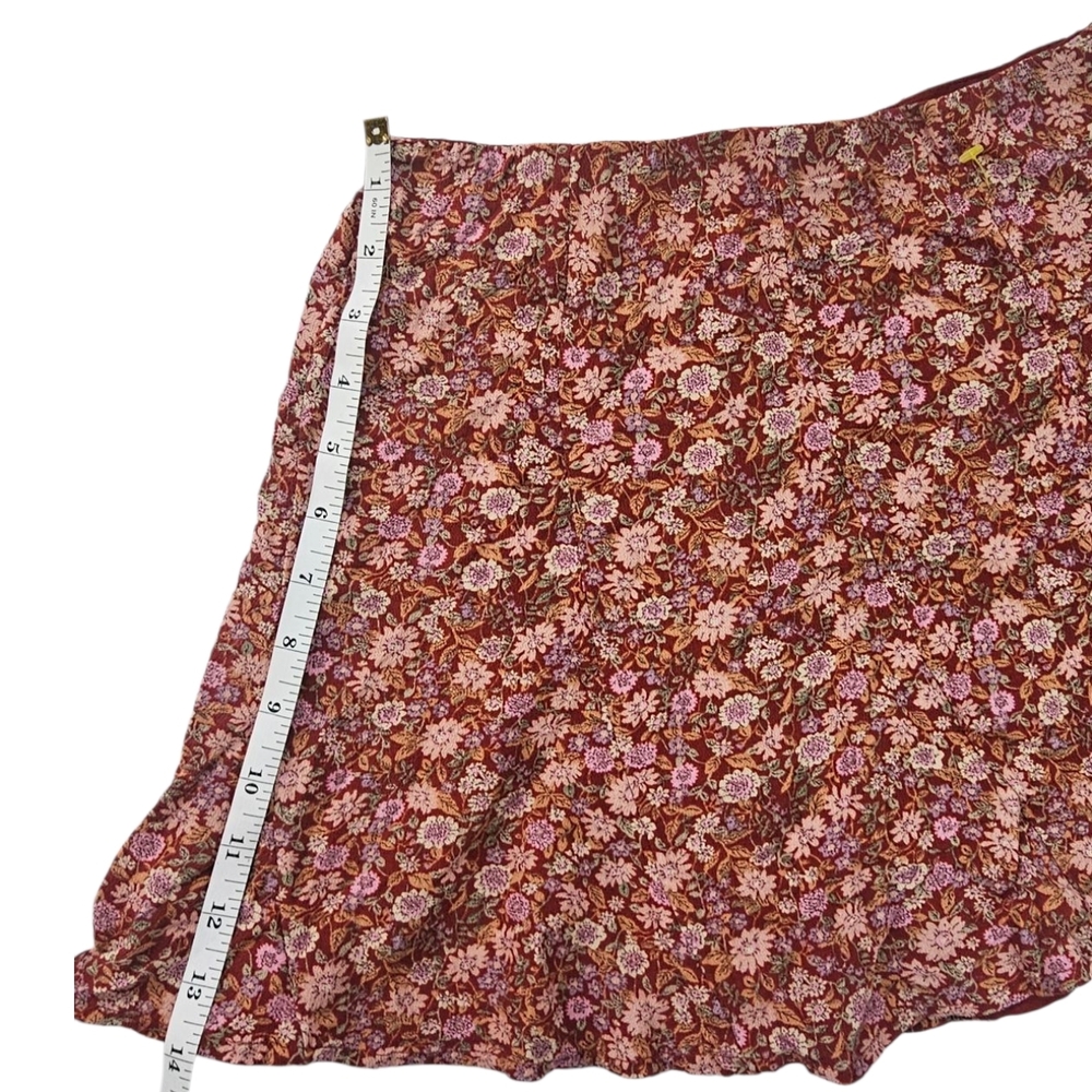 American Eagle Outfitters Floral Skater Skirt - Pink and Brown - Picture 3 of 5